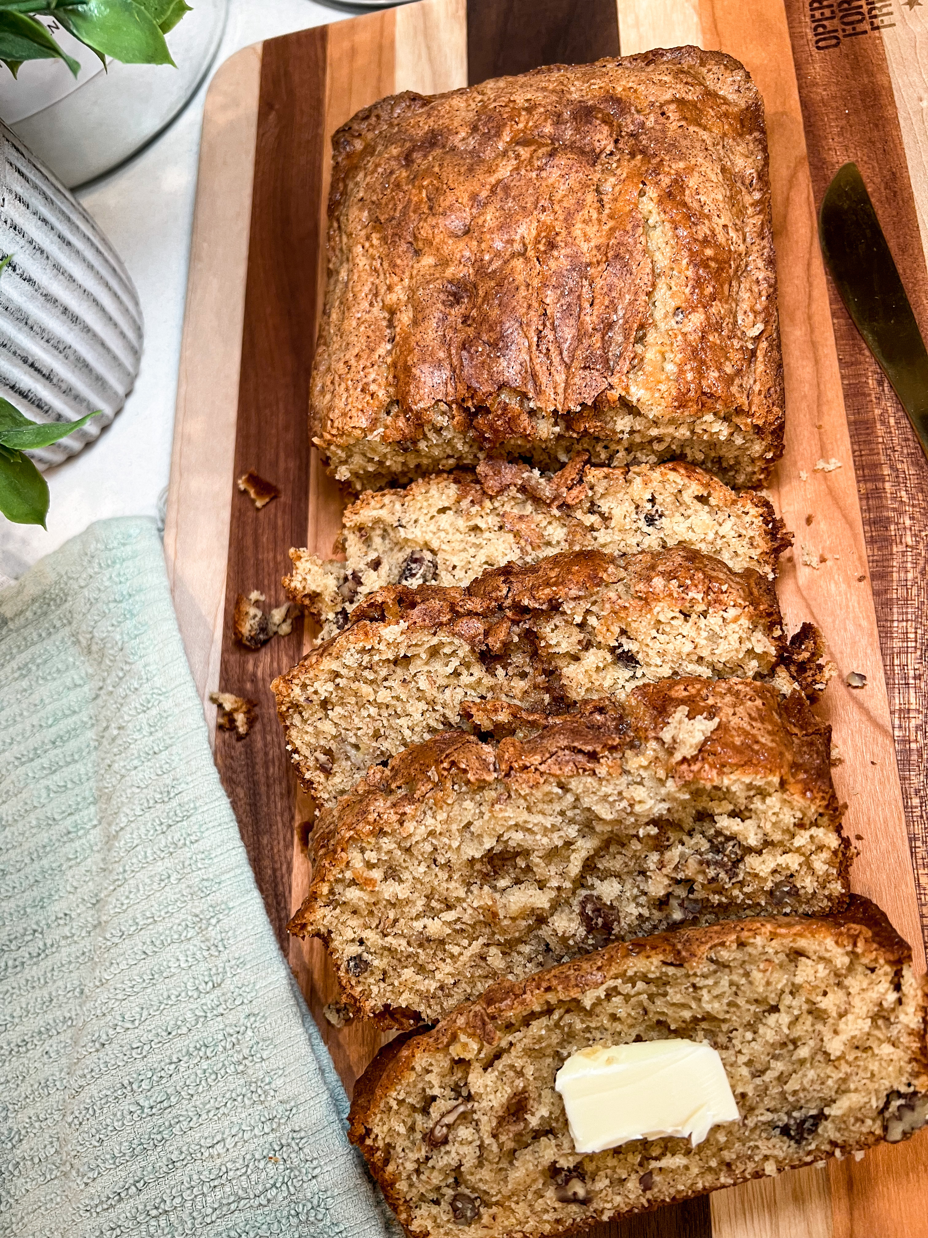 The Best Cinnamon Swirled Banana Nut Bread