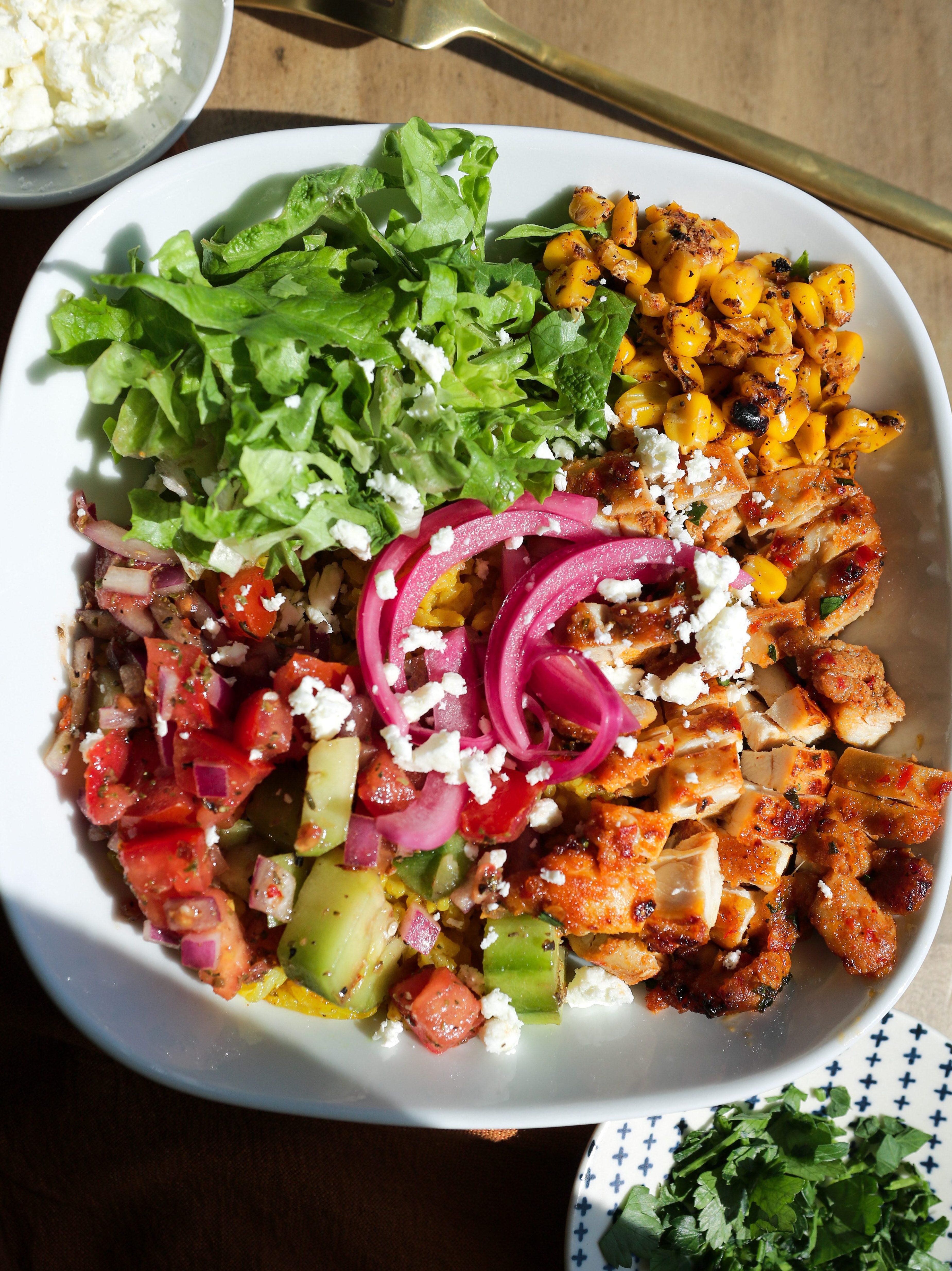 Mediterranean-Inspired Honey Harissa Rice Bowl