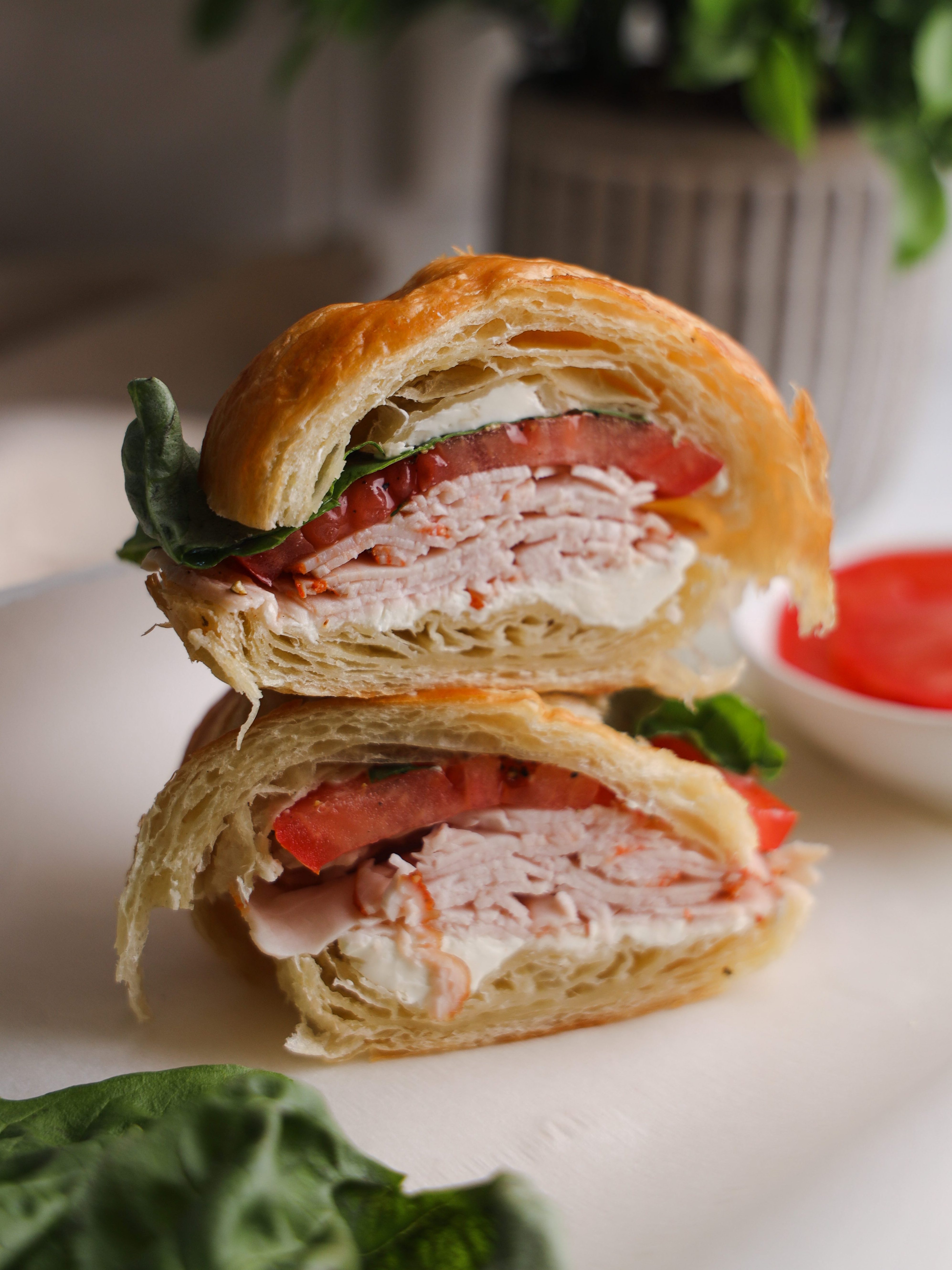 Quick & Easy Summer Turkey Croissant Sandwich