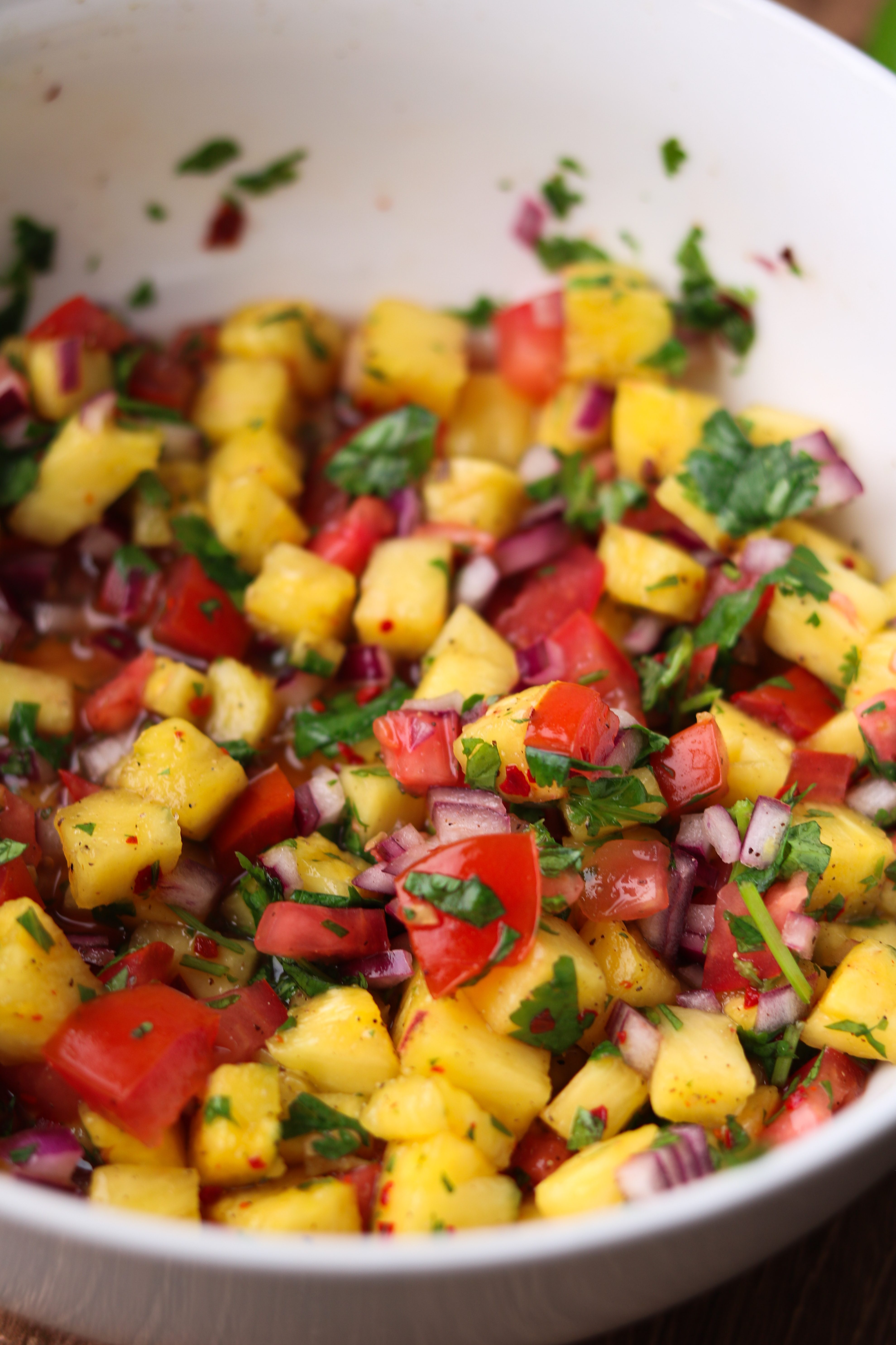 Sweet and Spicy Fresh Pineapple Salsa