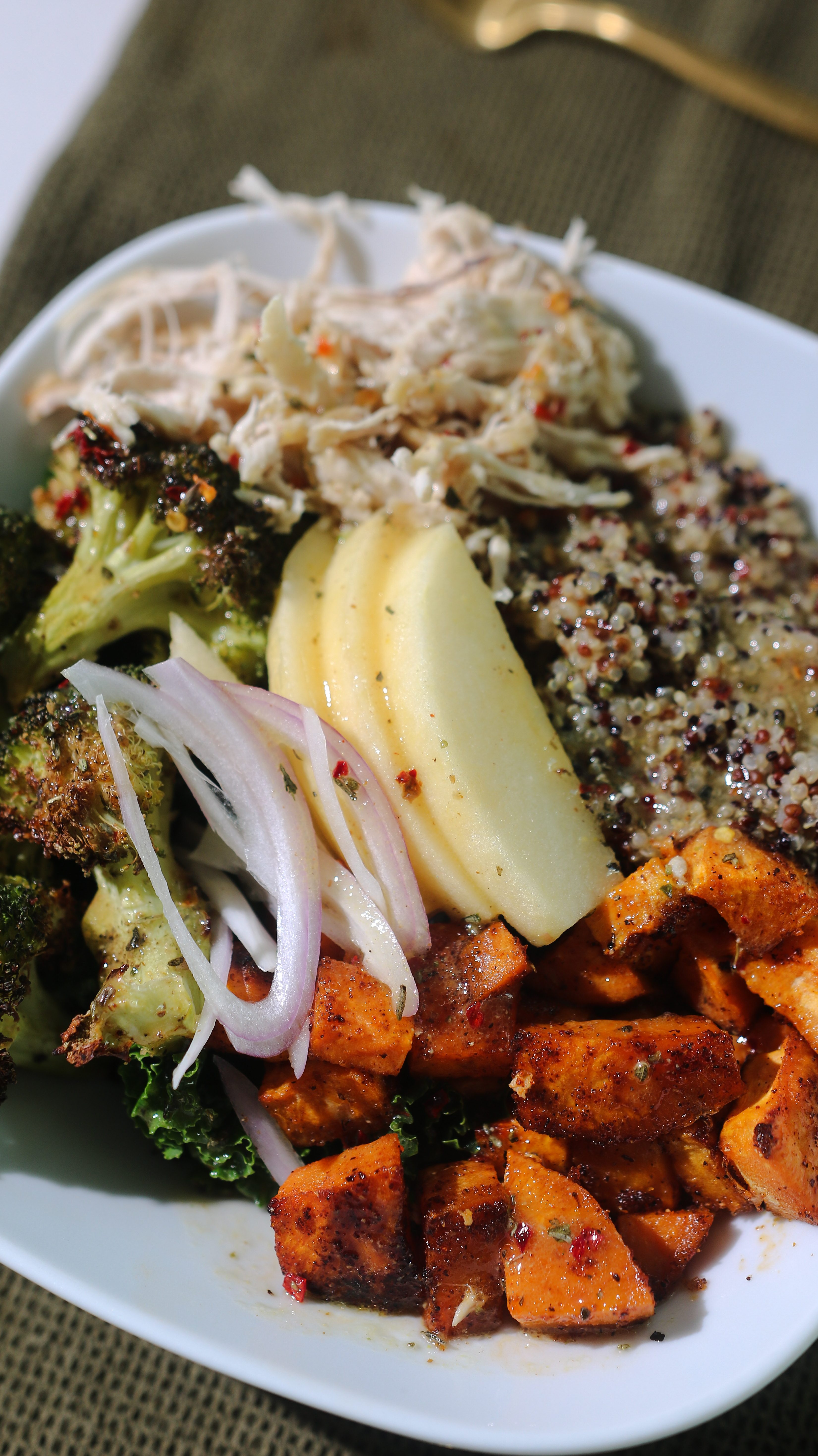 Final shot of Loaded Kale & quinoa salad