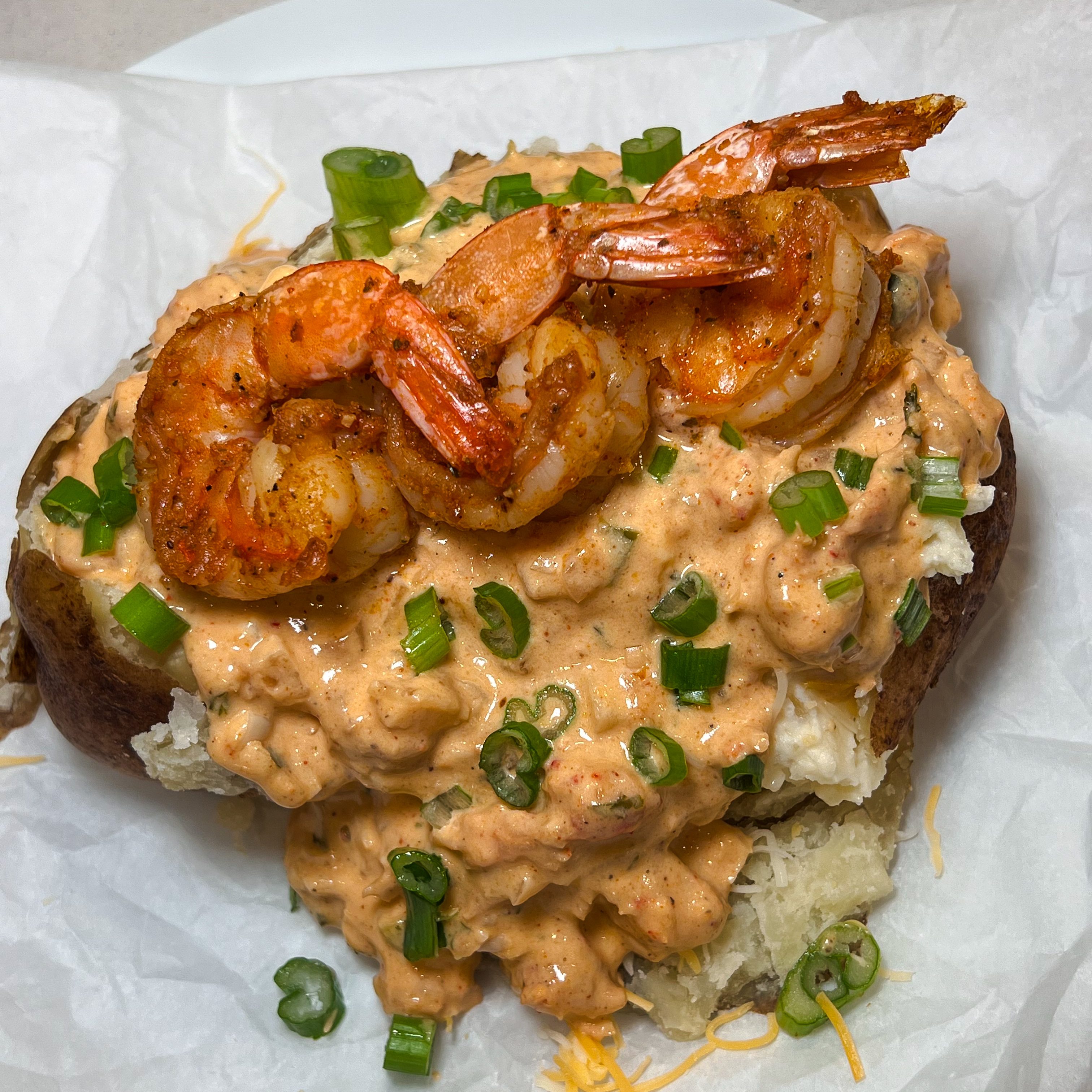 Loaded Seafood Baked Potato