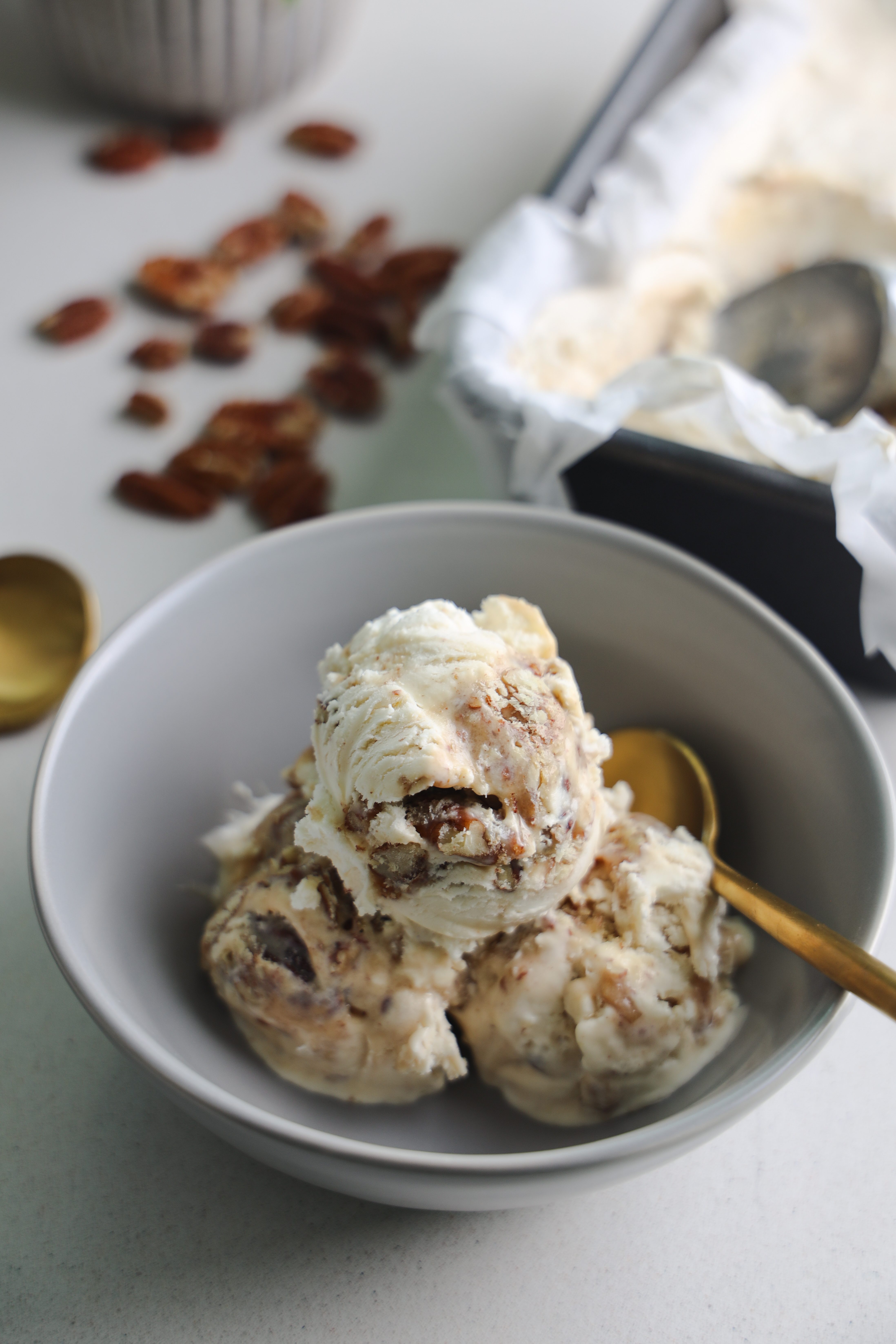 No-Churn Butter Pecan Ice Cream