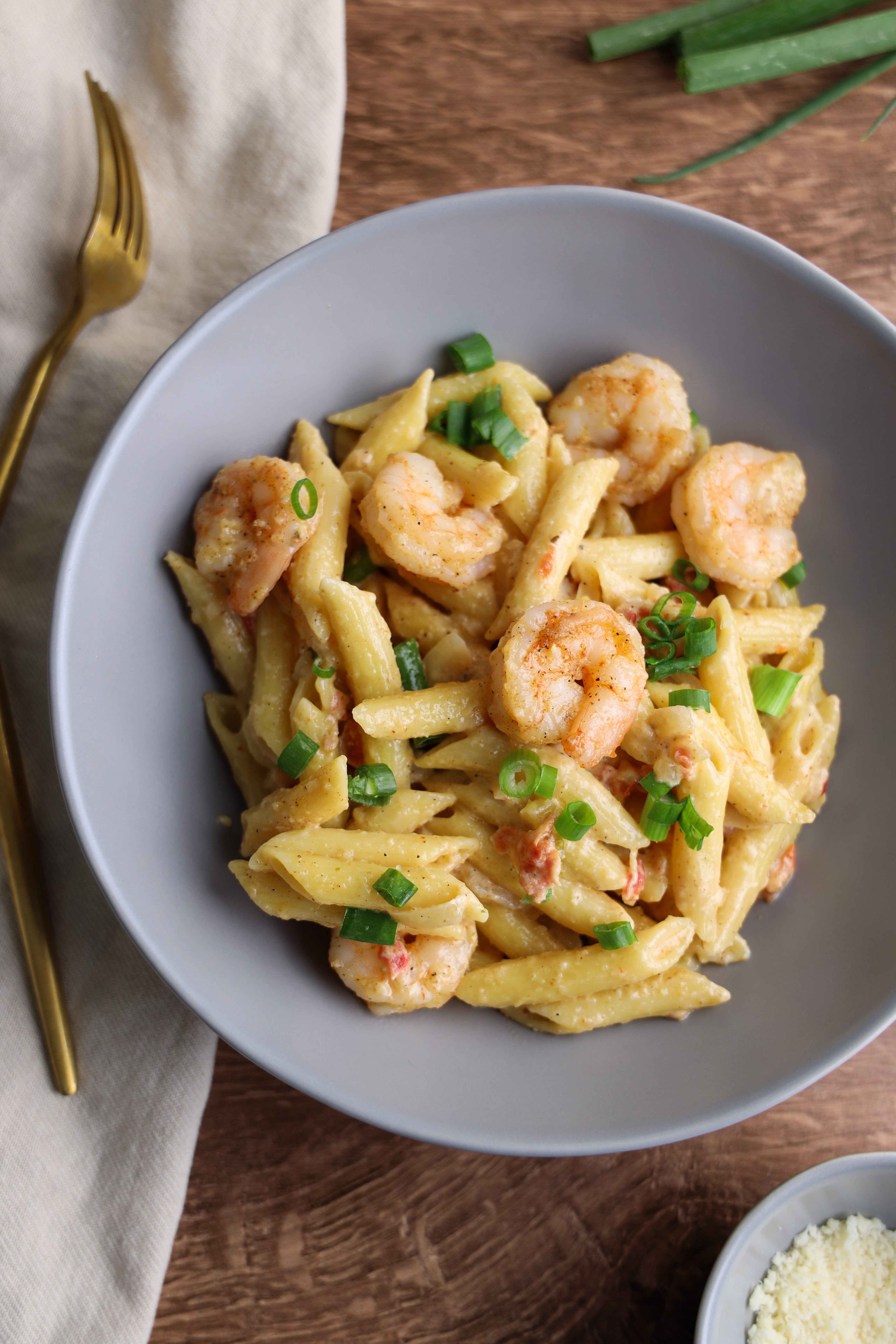 Weeknight Creamy Rotel Shrimp Pasta