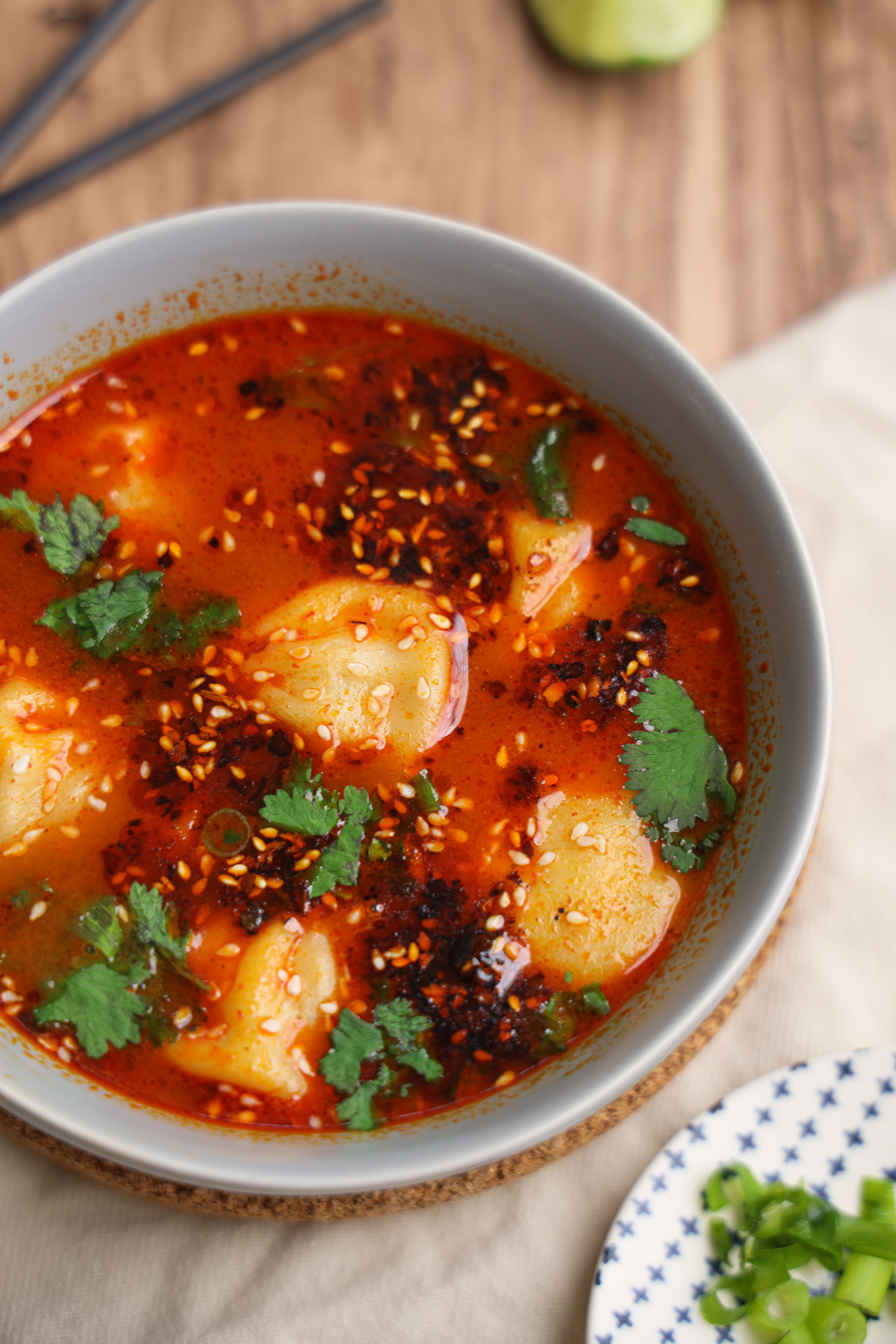 Easy Red Curry Wonton Soup Recipe