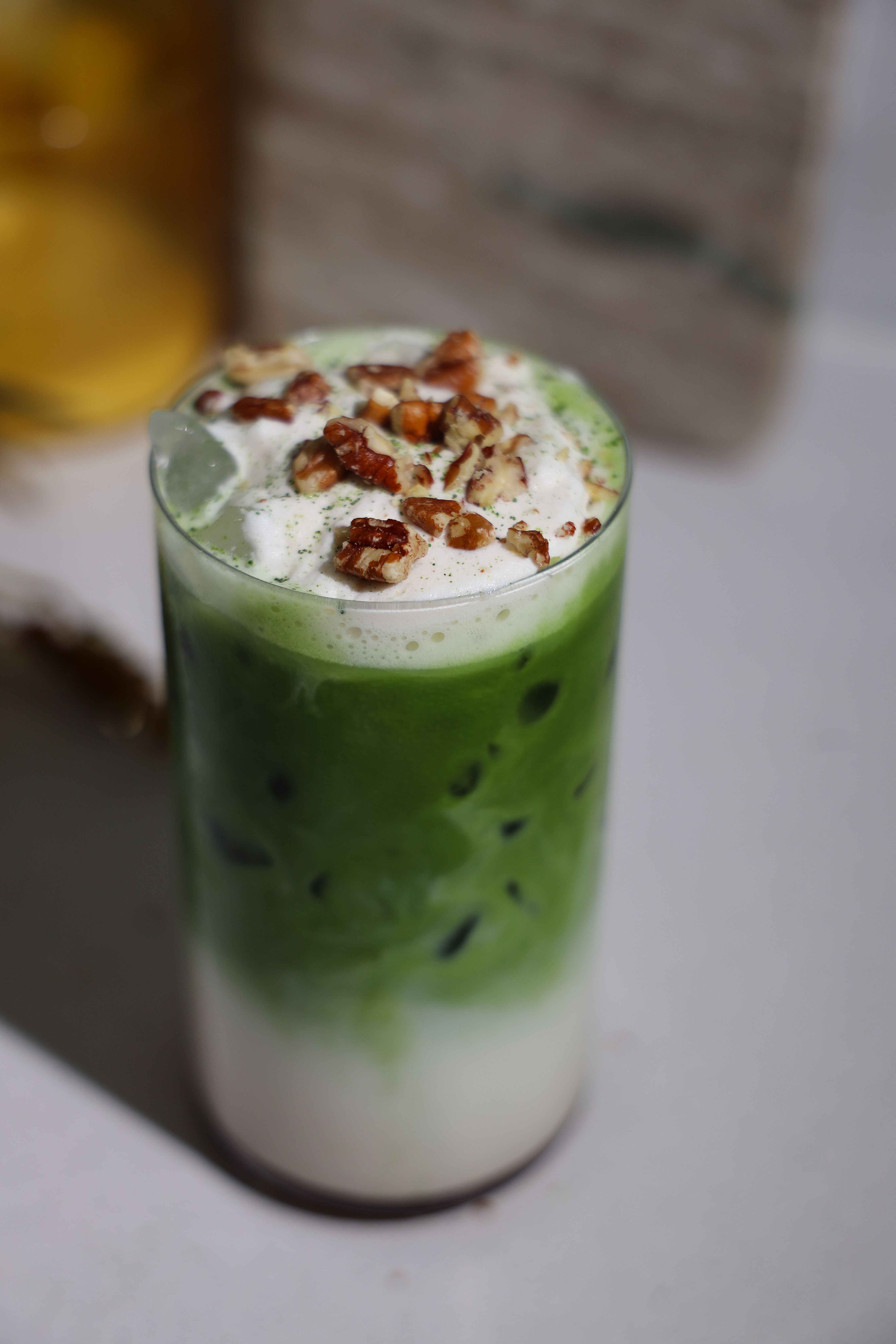 Butter Pecan Matcha Latte