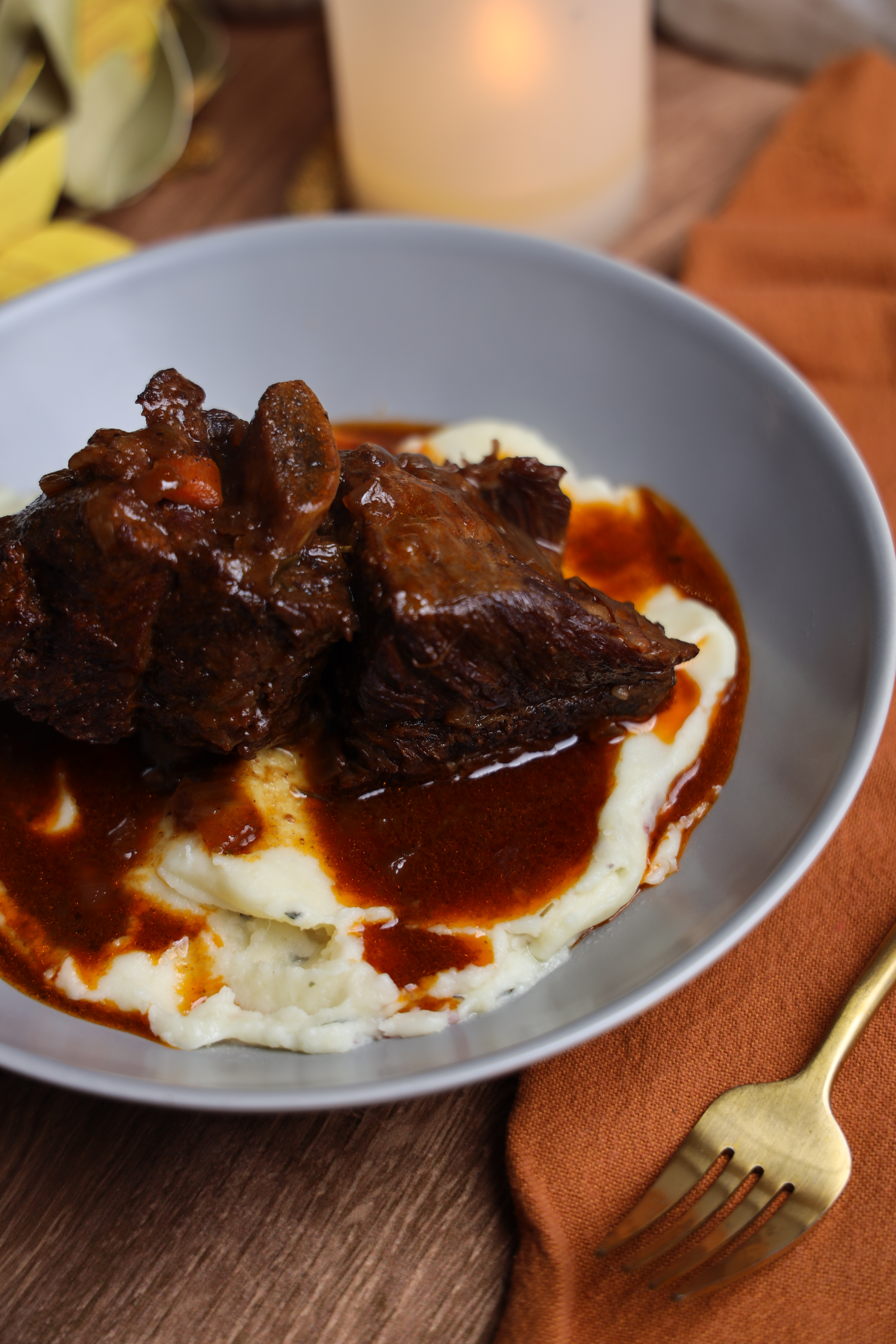Cozy Melt-In-Your-Mouth Red Wine Braised Short Ribs
